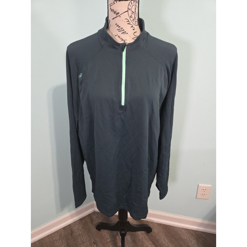 Rhone Session 1/4 Zip Pullover Shirt Gray Nylon Blend Men's XL